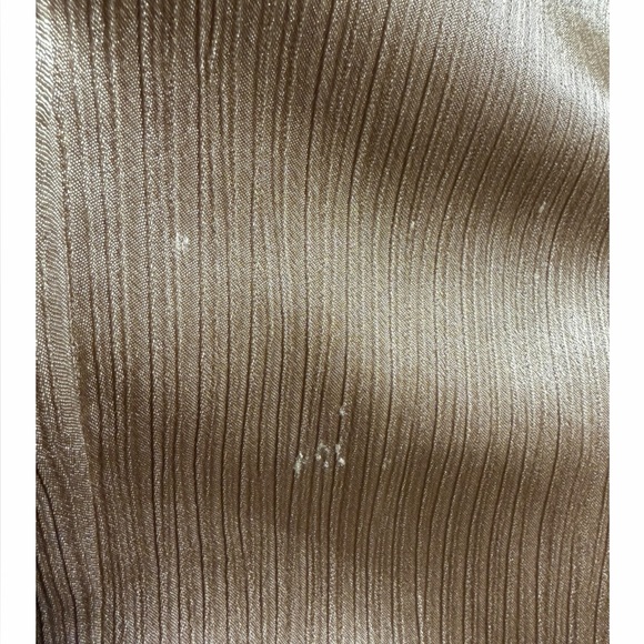 A&F Gold Metallic Pleated Wide Leg Pants L | Holiday Party NYE Outfit - Picture 12 of 13